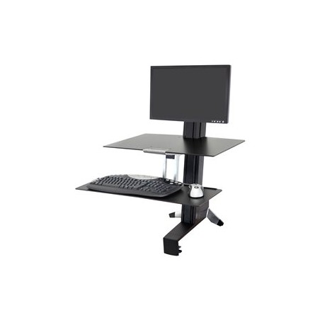 Ergotron WorkFit-S Single LD - Nástavec na stůl - hranatý - hliník, vysoce kvalitní plast, ocel s práškovým nátěrem - černá