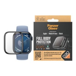 PanzerGlass - Ochrana obrazovky pro chytré hodinky - celé telo, s D3O - sklo - barva rámu cerná - pro Apple Watch Hermčs Series