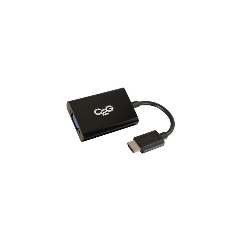 C2G HDMI to VGA + Audio Adapter - HDMI to VGA + Audio Converter - 1080p - Nástroj pro převod videa - HDMI - VGA - černá
