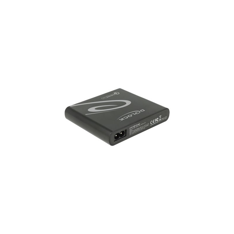 Delock USB Charger - Síťový adaptér - AC 100-240 V - 87 Watt - výstupní konektory: 4 - černá