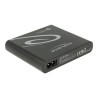 Delock USB Charger - Síťový adaptér - AC 100-240 V - 87 Watt - výstupní konektory: 4 - černá