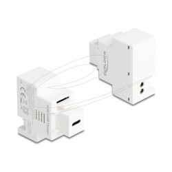 Delock - Zacvakávací modul (keystone) - PD 20 W - USB typu C - 1 zásuvka USB-C - 3 A - bílá