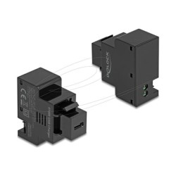 Delock - Zacvakávací modul (keystone) - PD 20 W - USB typu C - 1 zásuvka USB-C - 3 A - cerná
