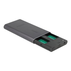Delock - Pole pevných disku - 2 zásuvky (PCIe (NVMe)) - USB 3.2 Gen 2 (externí)
