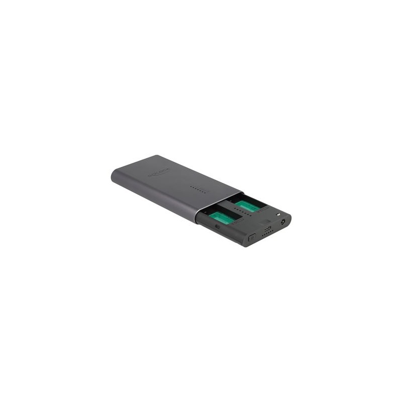 Delock - Pole pevných disku - 2 zásuvky (PCIe (NVMe)) - USB 3.2 Gen 2 (externí)