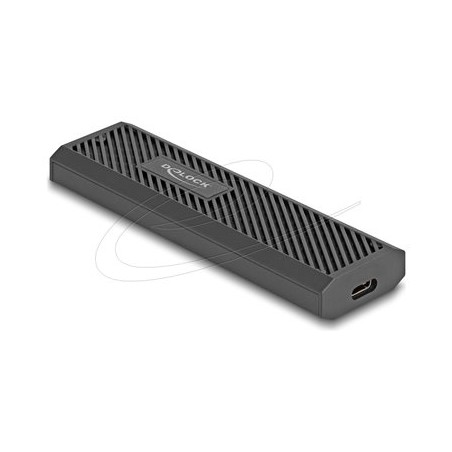 Delock - Kryt úložište - externí, bez použití nástroju - M.2 - M.2 Card (PCIe NVMe & SATA) - USB-C - cerná