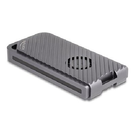 Delock - Kryt úložište - 40 Gbps, herní styl, s LED a ventilátorem, bez nástroju - M.2 - M.2 NVMe Card - Thunderbolt 3
