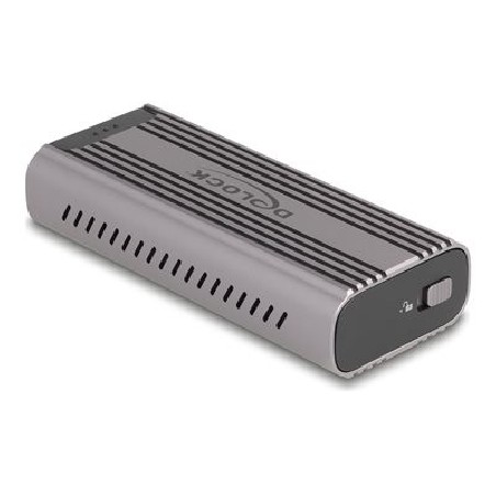 Delock - Kryt úložište - M.2 - M.2 NVMe Card / PCIe (NVMe) - USB-C - šedá