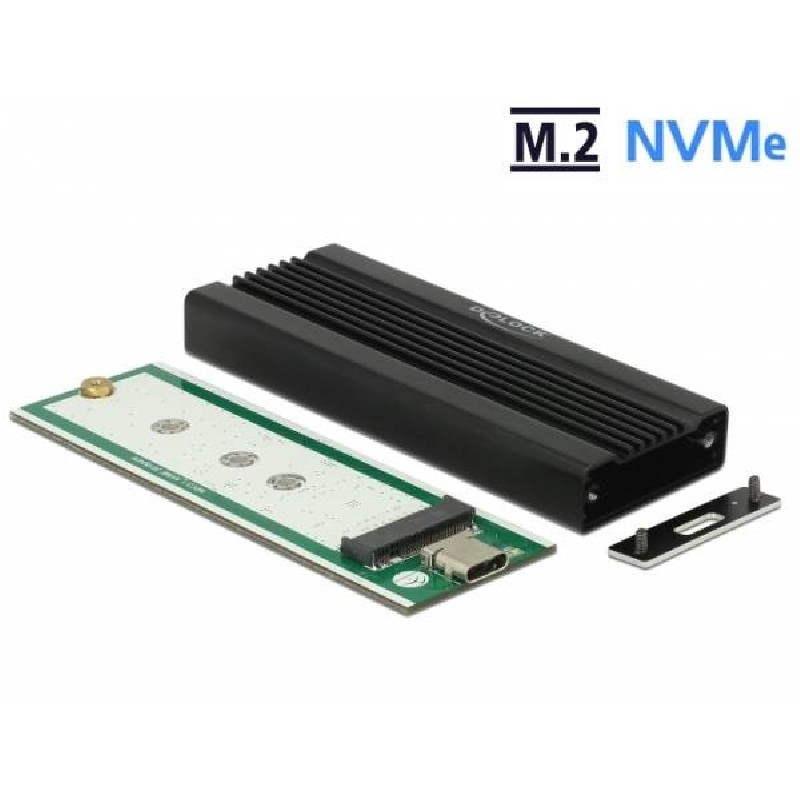 Delock - Kryt úložiště - M.2 Card - USB 3.1 (Gen 2) - černá