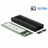 Delock - Kryt úložiště - M.2 Card - USB 3.1 (Gen 2) - černá