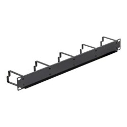 Delock - Panel pro uspořádání kabelů - hluboce černá, RAL 9005 - 1U - 19"