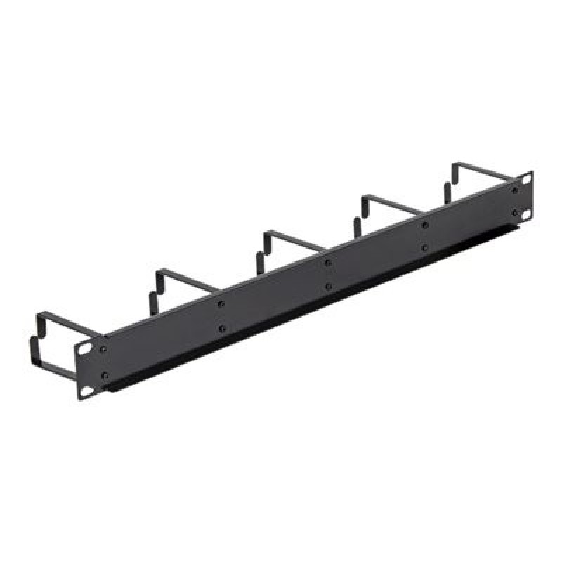 Delock - Panel pro uspořádání kabelů - hluboce černá, RAL 9005 - 1U - 19"