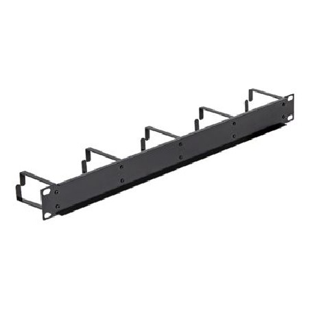 Delock - Panel pro uspořádání kabelů - hluboce černá, RAL 9005 - 1U - 19"