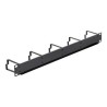 Delock - Panel pro uspořádání kabelů - hluboce černá, RAL 9005 - 1U - 19"