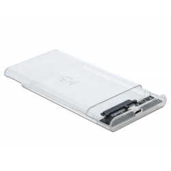 Delock 2.5 External Enclosure SATA HDD USB 3.0 - Kryt úložiště - 2.5" - SATA 6Gb/s - USB 3.1 (Gen 2) - průhledná