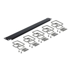 Delock - Stojanový panel pro uspořádání kabelů - černá - 1U - 19" 42628