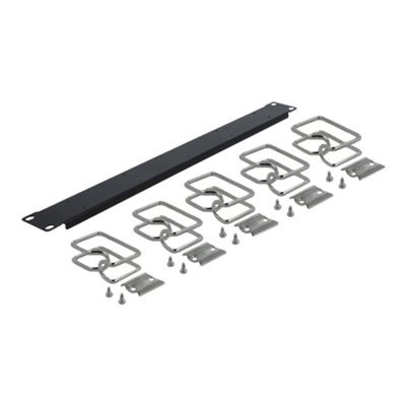 Delock - Stojanový panel pro uspořádání kabelů - černá - 1U - 19" 42628