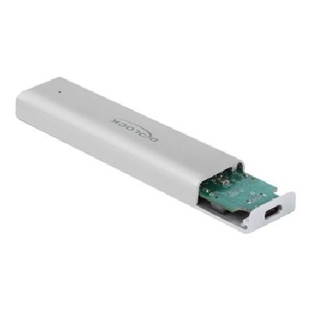 Delock - Kryt úložiště - M.2 NVMe Card - USB 3.2 (Gen 2) - stříbrná