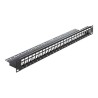 Delock Keystone Patch Panel - Propojovací panel - černá - 1U - 19" - 24 porty