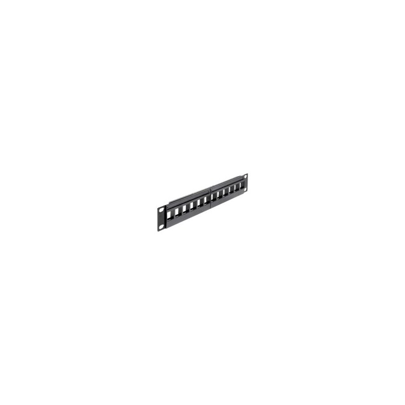 Delock - Propojovací panel - černá - 1U - 10" - 12 portů