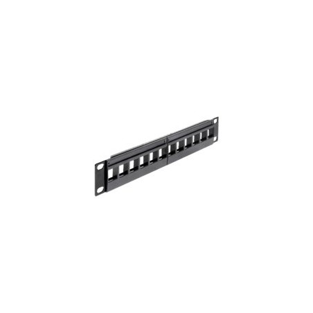 Delock - Propojovací panel - černá - 1U - 10" - 12 portů