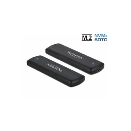 Delock External USB Type-C Combo Enclosure for M.2 NVMe PCIe or SATA SSD - Kryt úložiště - M.2 - M.2 NVMe Card / PCIe (NVMe)