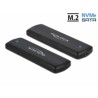 Delock External USB Type-C Combo Enclosure for M.2 NVMe PCIe or SATA SSD - Kryt úložiště - M.2 - M.2 NVMe Card / PCIe (NVMe)