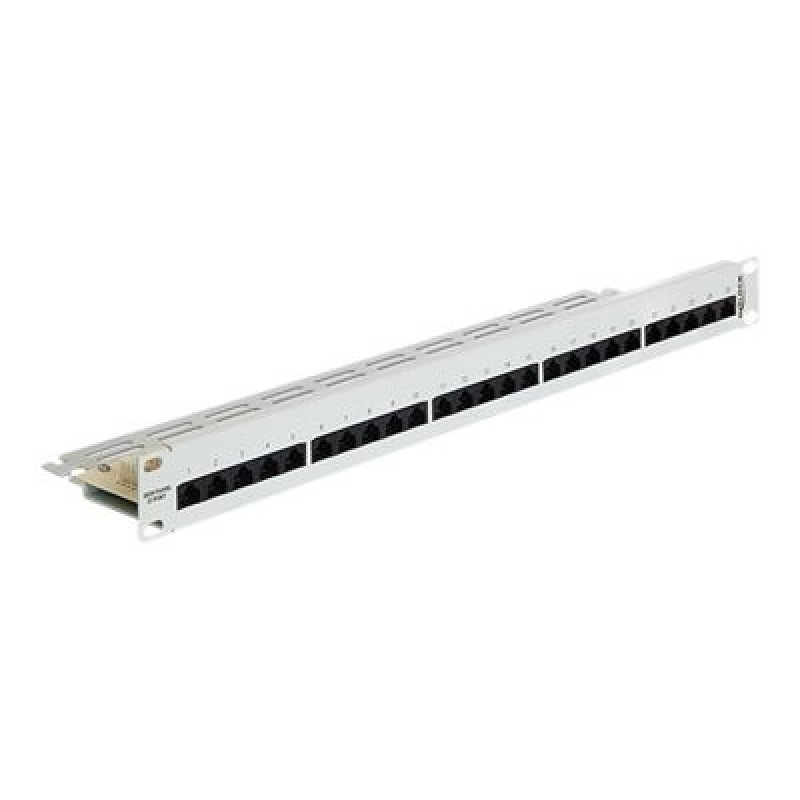 Delock - Propojovací panel - CAT 3 - RJ-45 X 25 - světle šedá, RAL 7035 - 1U - 19"