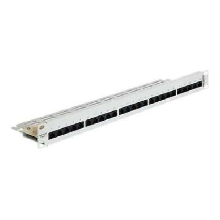 Delock - Propojovací panel - CAT 3 - RJ-45 X 25 - světle šedá, RAL 7035 - 1U - 19"