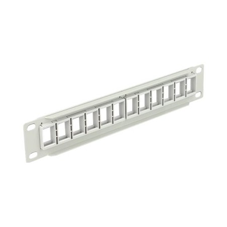 Delock - Propojovací panel - šedá - 1U - 10" - 12 portů