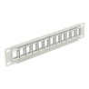 Delock - Propojovací panel - šedá - 1U - 10" - 12 portů
