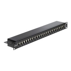 Delock - Propojovací panel - CAT 6 - RJ-45 X 24 - černá - 1U - 19"