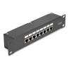 Delock - Propojovací panel - montáž do racku - CAT 6 - RJ-45 - cerná - 1U - 10"