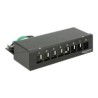 Delock Keystone Desktop Patch Panel - Propojovací panel - hluboce černá, RAL 9005 - 8 portů