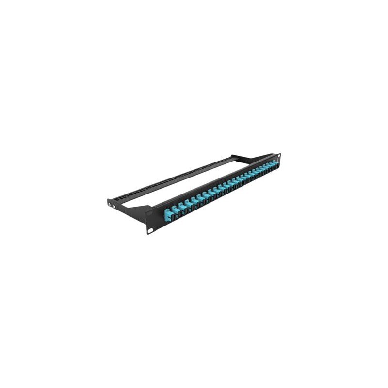 Delock - Propojovací panel - montáž do racku - SC MM X 24 - cerná, vode - barva - 1U - 19"