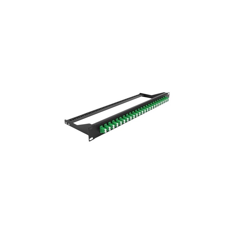 Delock - Propojovací panel - montáž do racku - LC Duplex SM X 24 - černá, zelená - 1U - 19"