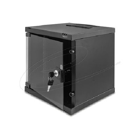 Delock - Skrín - s prosklenými dvermi, hloubka 240 mm, nosnost 30 kg, 330 x 312 x 300 mm - montáž na stenu, upevnitelné na