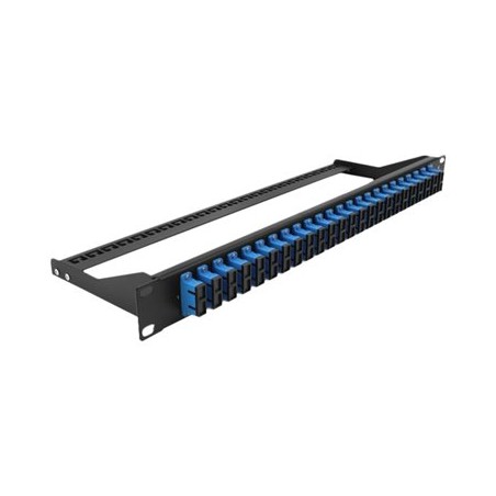 Delock - Propojovací panel - montáž do racku - SC Duplex SM X 24 - černá, modrá - 1U - 19"