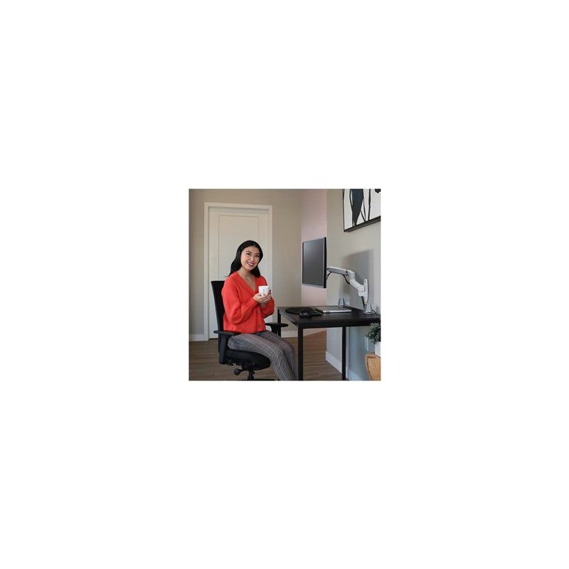 Ergotron LX - Montážní sada (alarm monitoru) - pro Displej LCD - hliník - bílá - velikost obrazovky: až 34" - montáž na stěnu