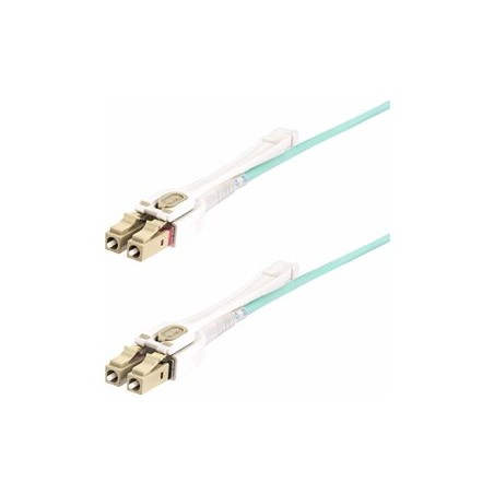 StarTech.com 10m (30ft) LC to LC (UPC) OM4 Multimode Fiber Optic Cable w/Push Pull Tabs, 50/125?m, 100G Networks, Bend