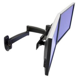 Ergotron 200 Series - Montážní sada (svorka na zeď, dvojmo členěné rameno, příčka, 2 rozšíření, 2 adaptéry VESA) - nastavitelné
