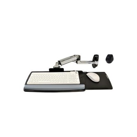 Ergotron LX - Montáž otočného ramene pro klávesnici / myš - montáž na stěnu, montáž na nástěnnou kolejnici - leštěný hliník