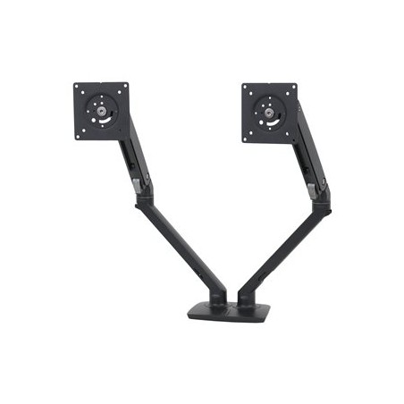 Ergotron MXV - Montážní sada (svorka ve tvaru C, dvojmo členěné rameno) - pro 2 monitory - ocel - černá - velikost obrazovky: