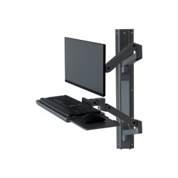 Ergotron LX Pro - Montážní sada (2 ramena, 2 rozšíření, zásuvka pro klávesnici, vysouvací podložka pod myš, držák na myš, 2