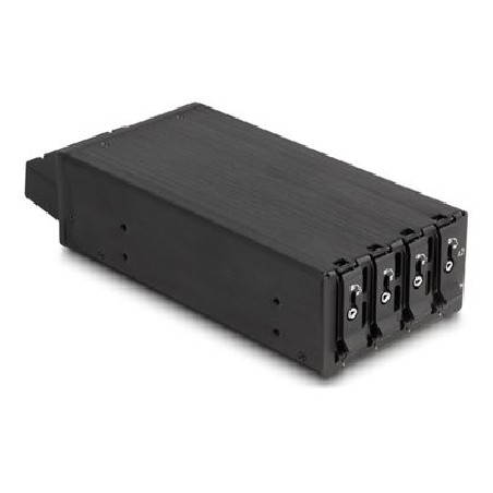 Delock - Skladovací mobilní rack - cerná