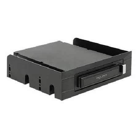 Delock 3.5"/ 5.25"Mobile Rack for 2.5"SATA hard drives and SSDs - Skladovací mobilní rack - 2.5" - černá