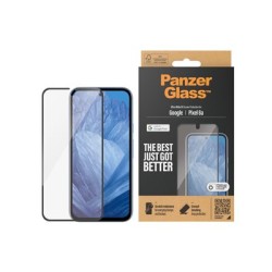 PanzerGlass - Ochrana obrazovky pro mobilní telefon - ultra široký tvar - sklo - barva rámu cerná - pro Google Pixel 8a