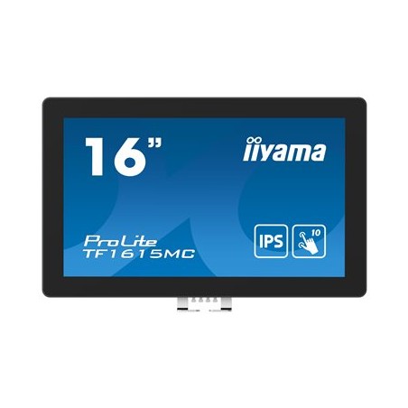 16" iiyama TF1615MC-B1: FHD,10P,IP65,HDMI,DP,VGA