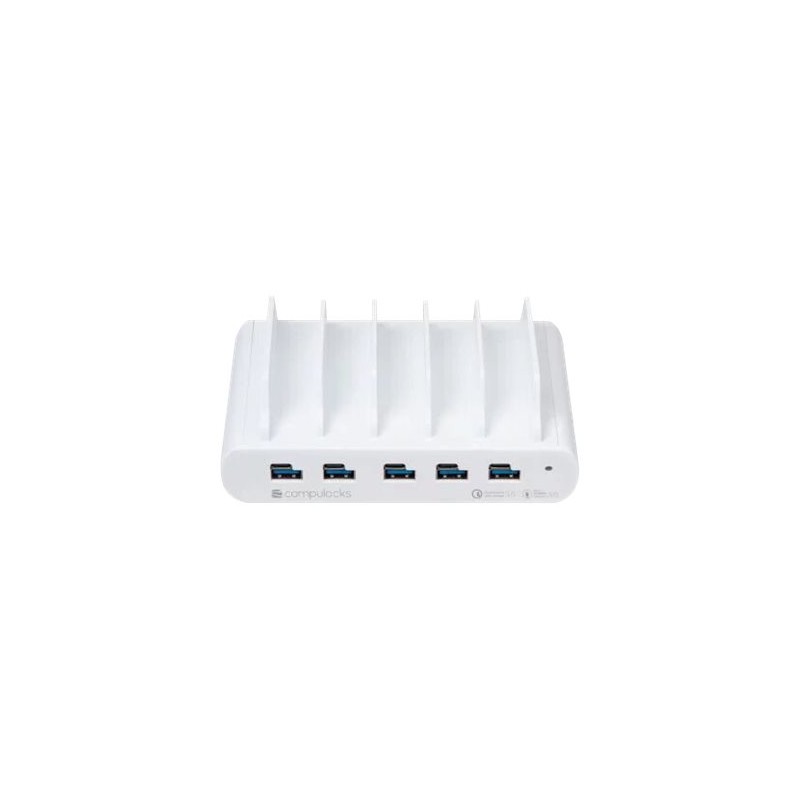 Compulocks 5 Port USB-C and USB-A Charging Dock with UK Plug - Nabíjecí dok - 10 výstupní konektory (USB, 24 pin USB-C)