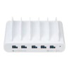 Compulocks 5 Port USB-C and USB-A Charging Dock with UK Plug - Nabíjecí dok - 10 výstupní konektory (USB, 24 pin USB-C)